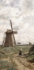 Windmühle Bei Ahrenshoop By Carl Malchin Plakat - Posterbox.dk