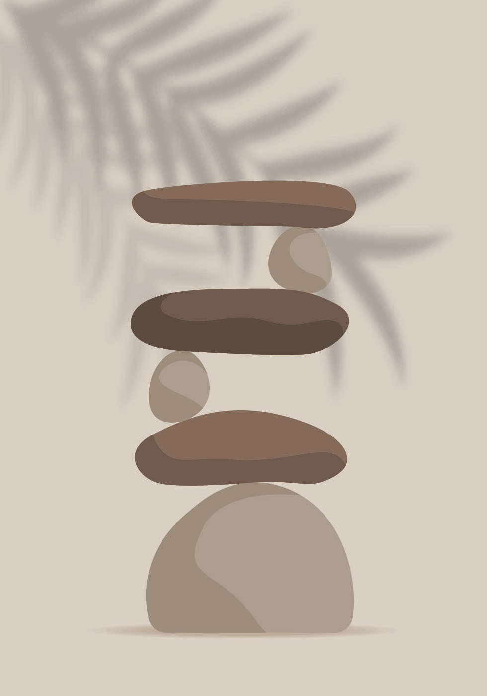 Harmony 2, Zen Balancing Stones ir Shadow Plakatas