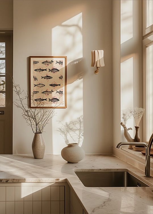 Fishes In Geometrics Nº4 poszter