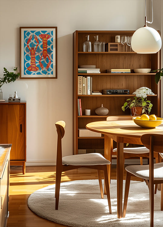 Langoustines sinisel plakatil