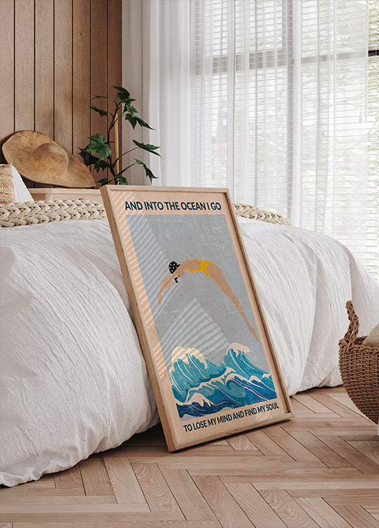 Into the Ocean (modrá) Standard Wall Art