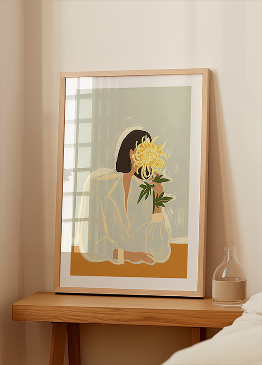 Poster cu crizantema