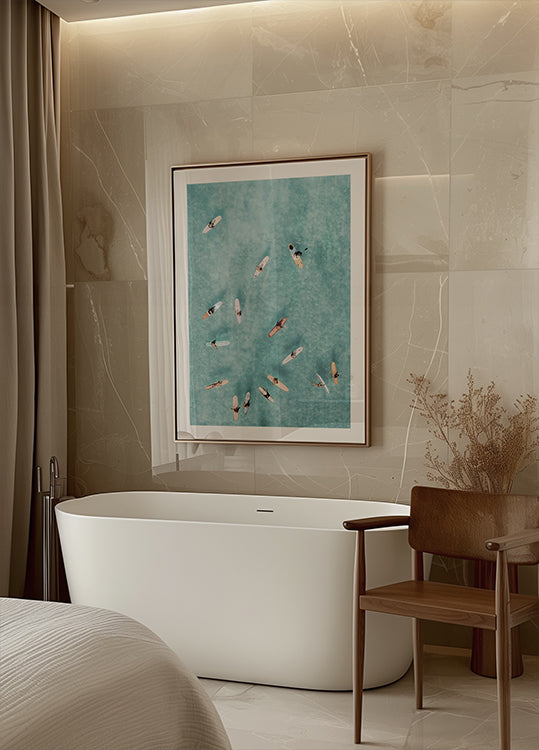 Surfers at Sea No.2 Poster