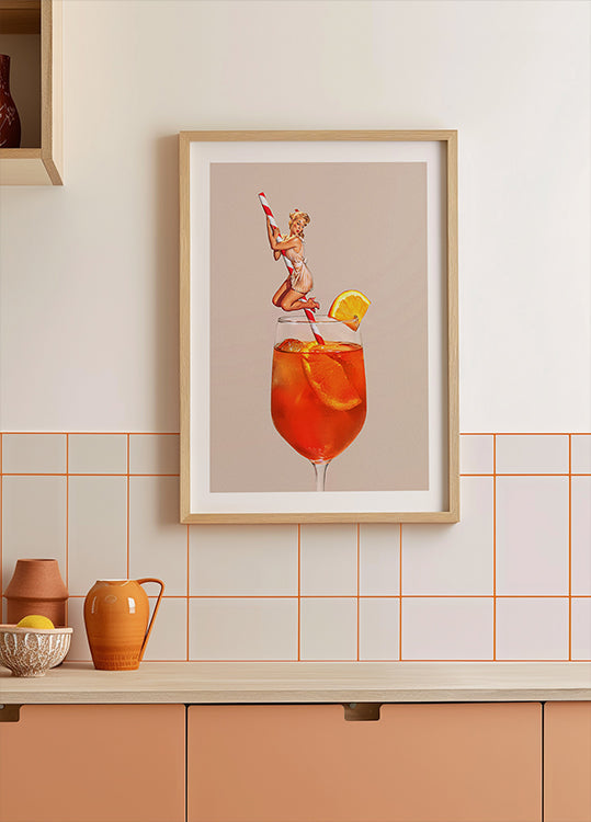 Poster retro cocktail Spritz
