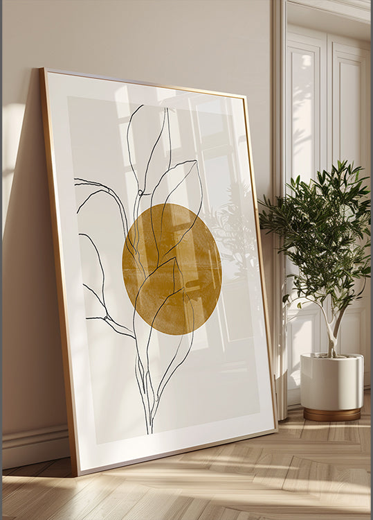 Line Leaf Harmony poszter