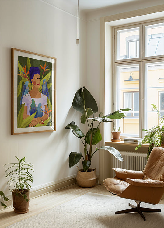 Frida ir paukščiai Plakatas