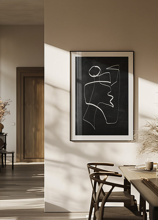 Abstract Line Art 6 2 Plakatas