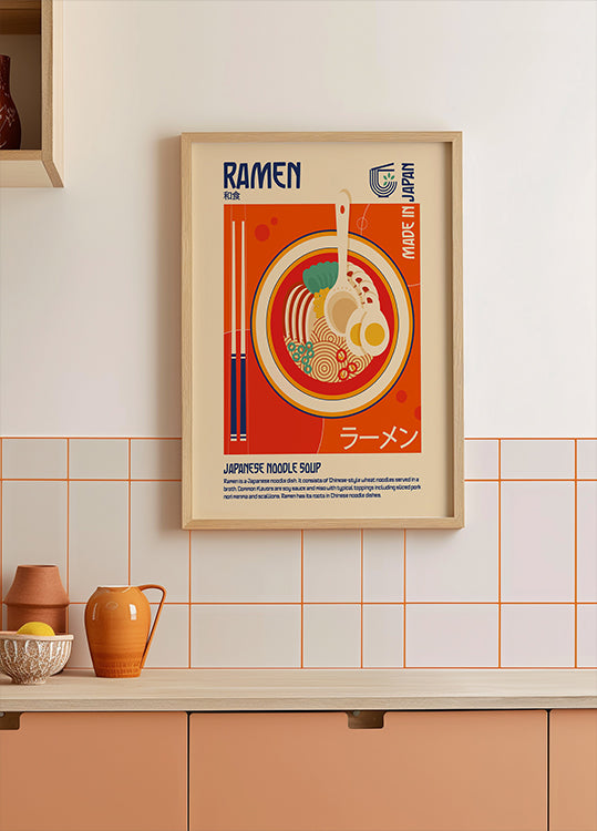 Ramen Jaapani toidu trükiplakat