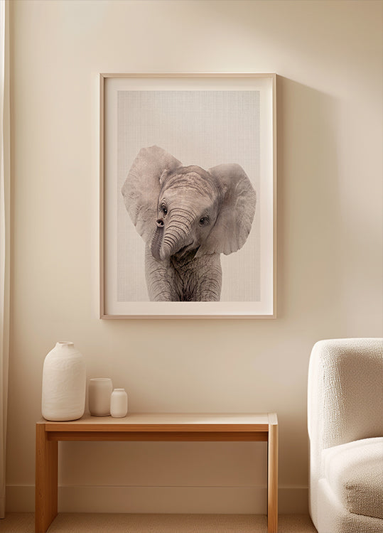 Peekaboo Baby Elefant Poster