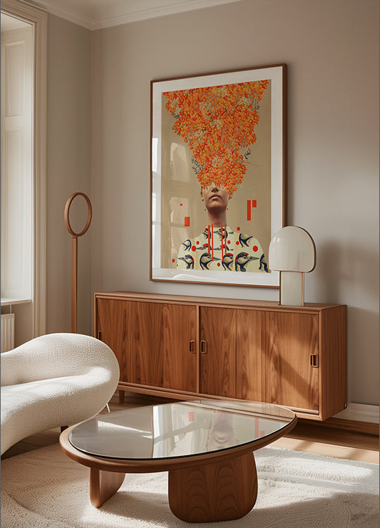 Bird Flight In Autumn Poster