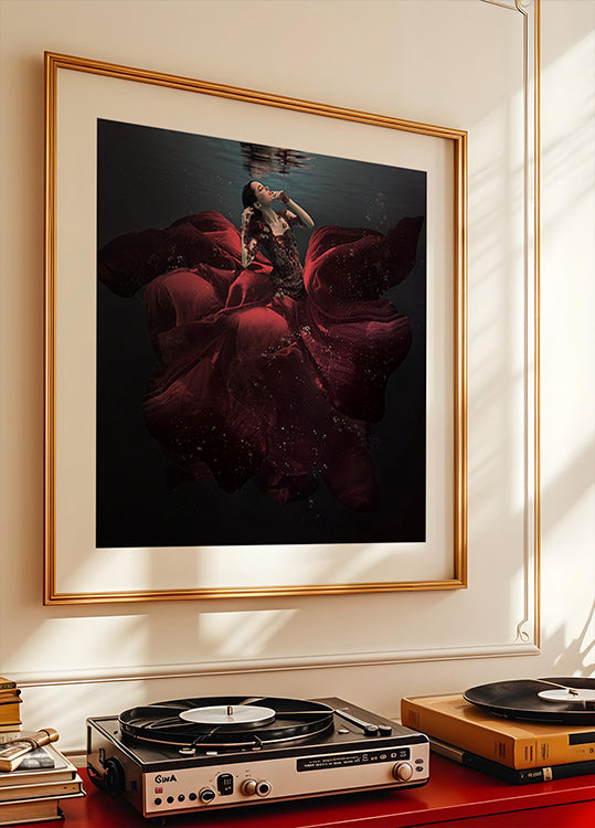 A hölgy piros poszter