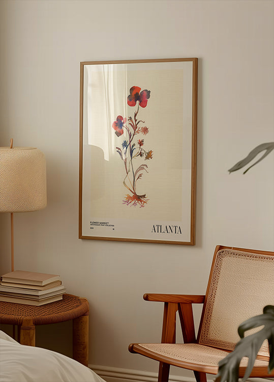 Aquarell Dréck Kollektioun. Blummemaart - Atlanta