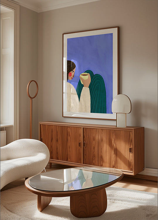 Plagát popíjania kávy