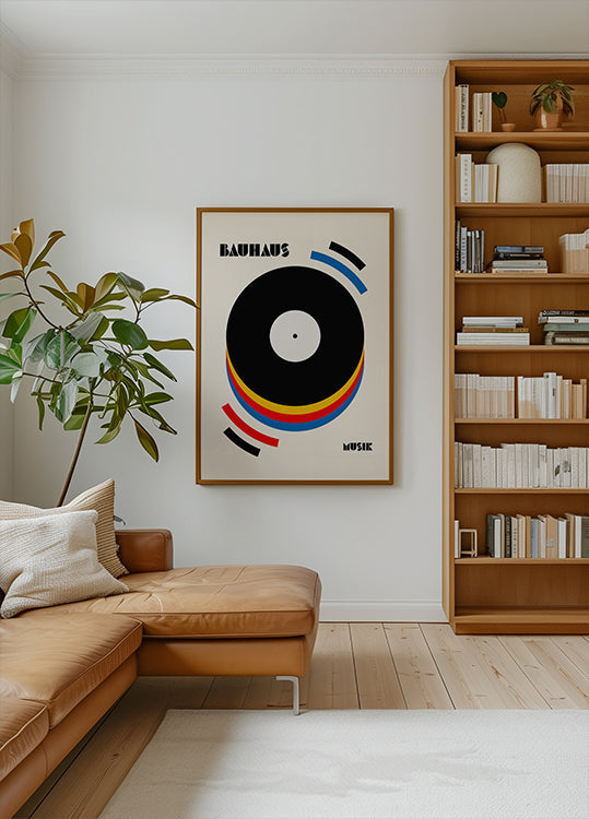 Bauhaus Music Retro Ilustračný plagát