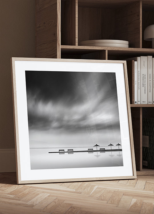 Plagát Štyri lavičky a tri dáždniky