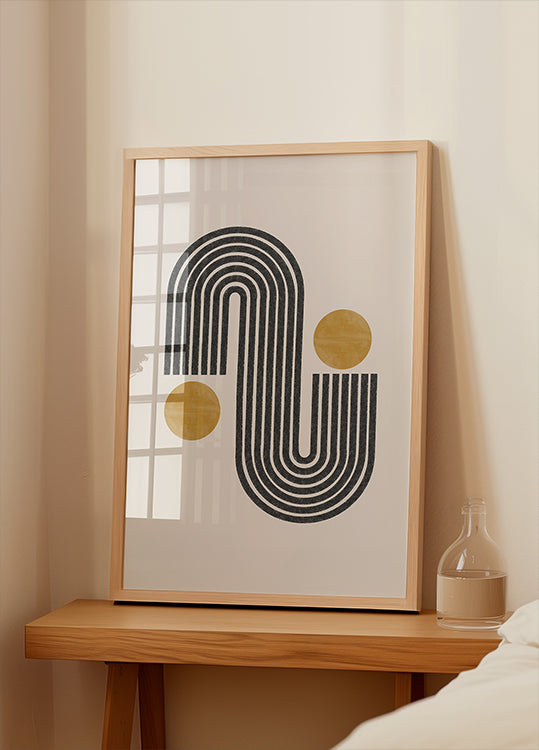 Geschwungenes Harmonie-Poster