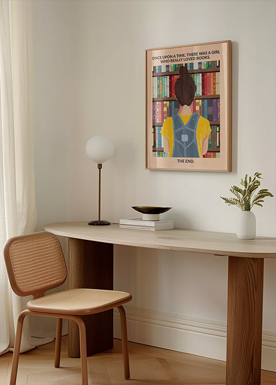 Book Girl (brunette) Poster