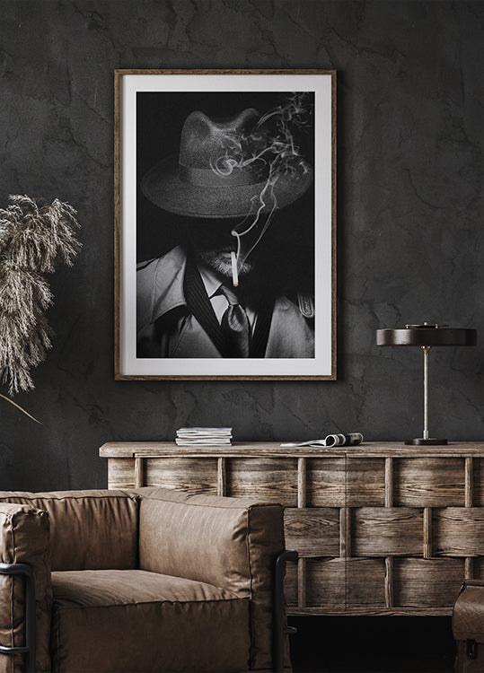 Noir Detective Smoking Plakat - Posterbox.dk