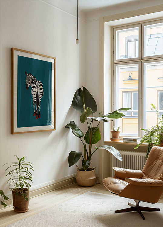 Poster cu tocuri zebra