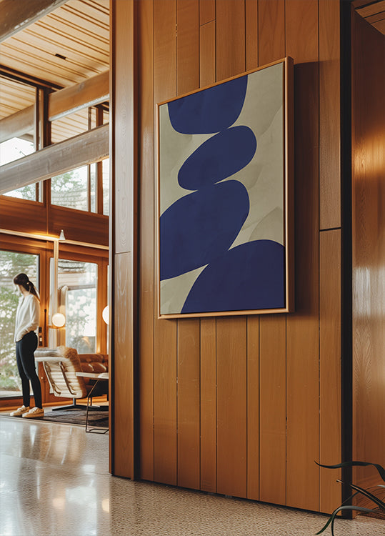 Navy Balance abstraktne plakat