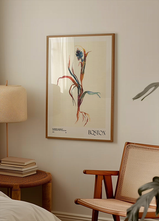 Akvarell nyomtatási gyűjtemény. Virágpiac - Boston