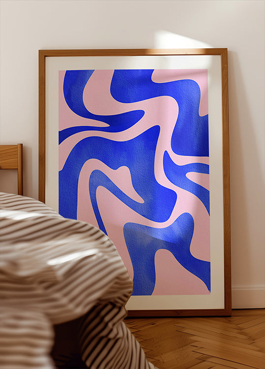 Abstract Blue Wave plakatas