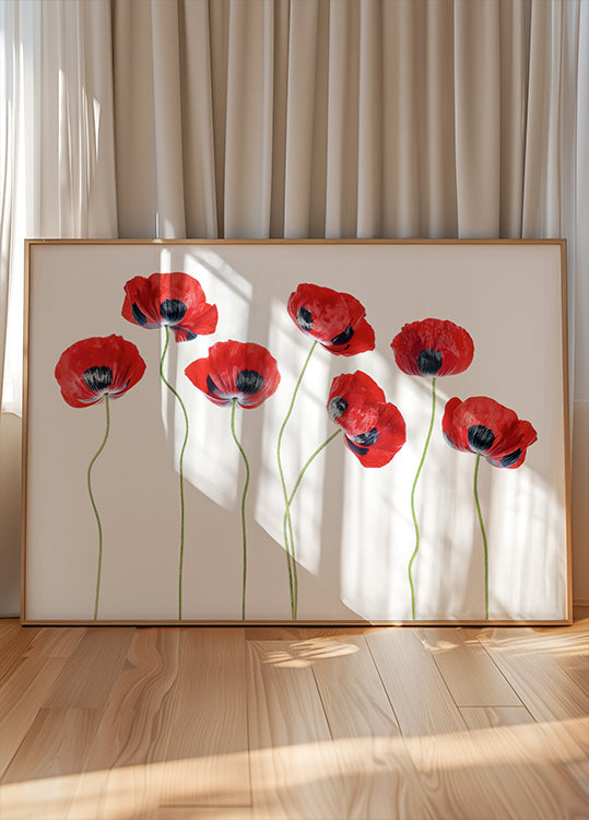 Ladybird Poppies Poster