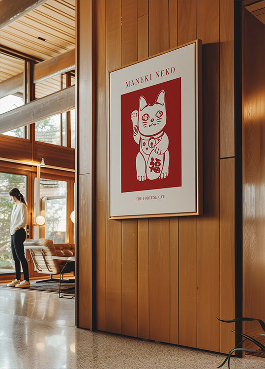 Maneki-Neko kassipunane