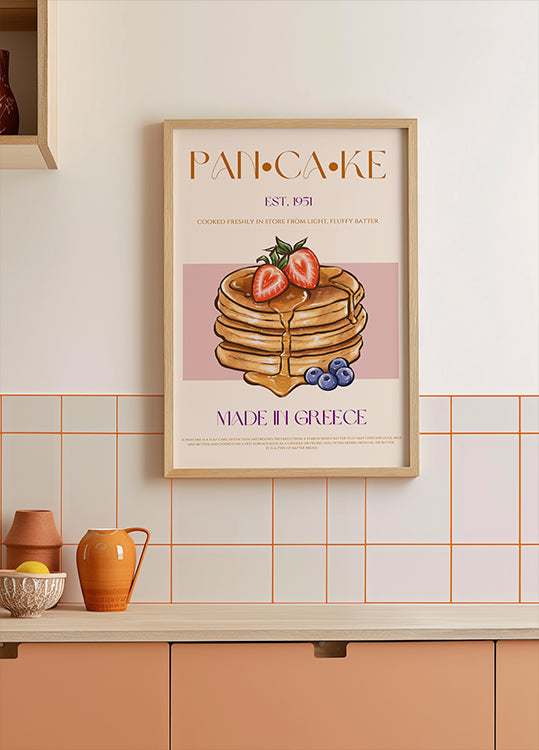 Nadýchané grécke palacinky plagát