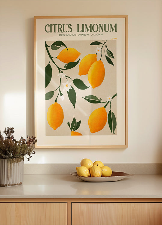 Golden Citrus Delight Plakat