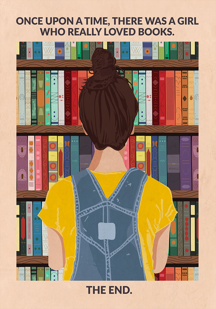 Book Girl (brunette) Poster