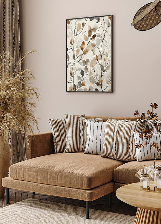 Abstract Watercolor Leaves Plakat - Posterbox.dk