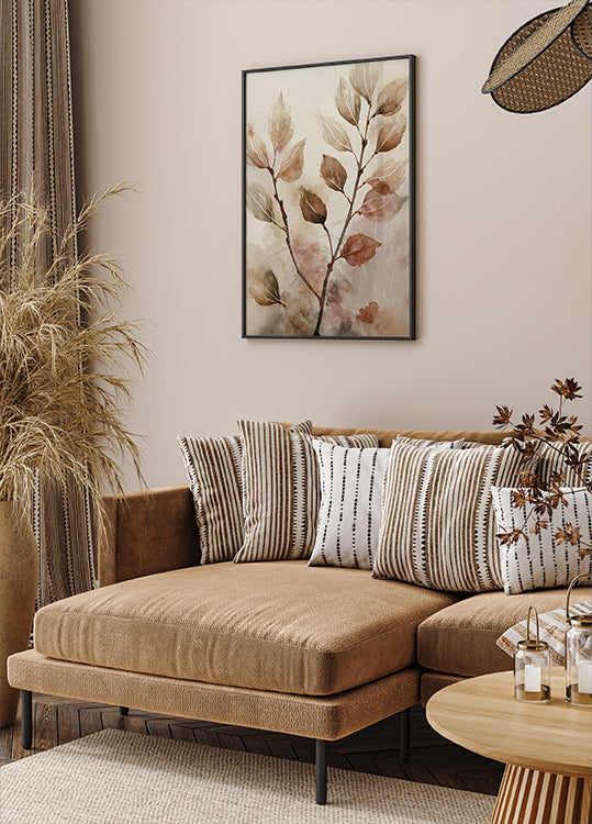 Abstract Watercolor Leaves Plakat - Posterbox.dk