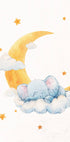 Baby Elephant on Moonlit Clouds Plakat - Posterbox.dk
