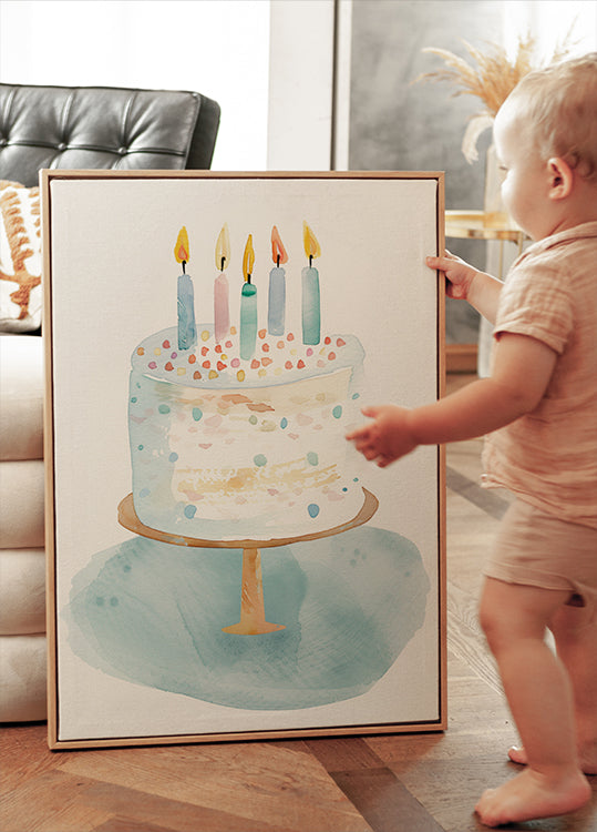 Birthday Cake Plakat - Posterbox.dk