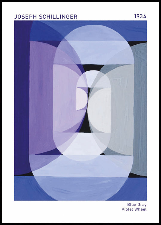 Blue Gray Violet Wheel, Joseph Schillinger Plakat - Posterbox.dk