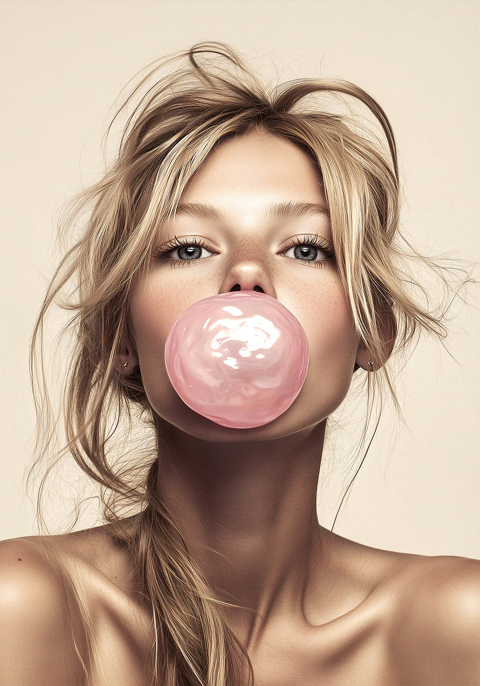 Bubble Gum Pop Portrait Plakat - Posterbox.dk