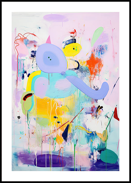 Color Splash Elephant Plakat - Posterbox.dk