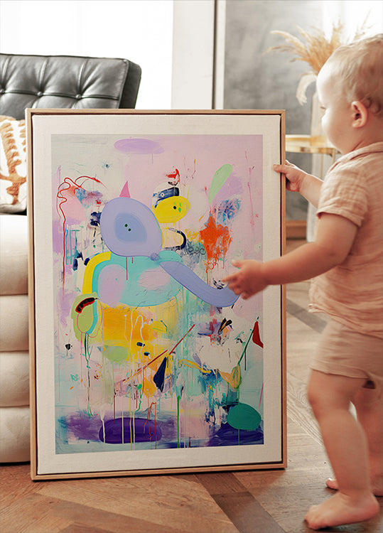 Color Splash Elephant Plakat - Posterbox.dk