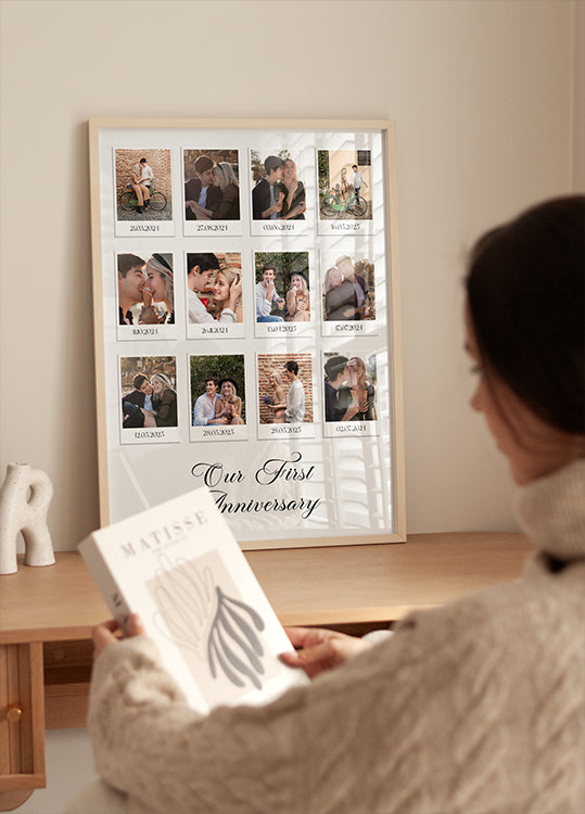 Couple Memories, Polaroid Style Photo Collage Plakat - Posterbox.dk