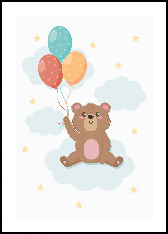 Cute Teddy Bear Plakat - Posterbox.dk
