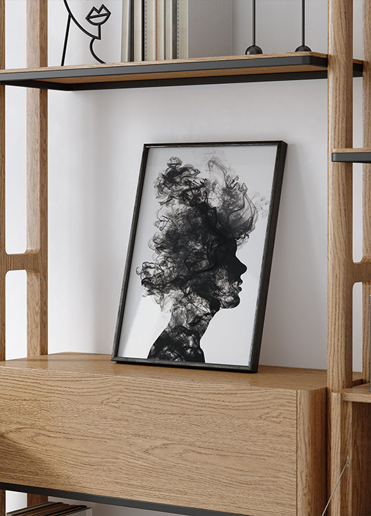 Dissolving Silhouette Abstract Plakat - Posterbox.dk
