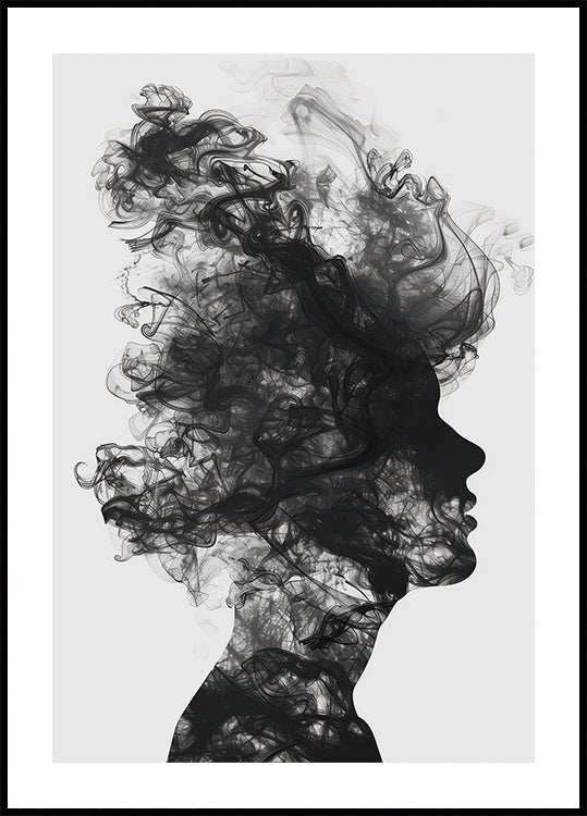 Dissolving Silhouette Abstract Plakat - Posterbox.dk