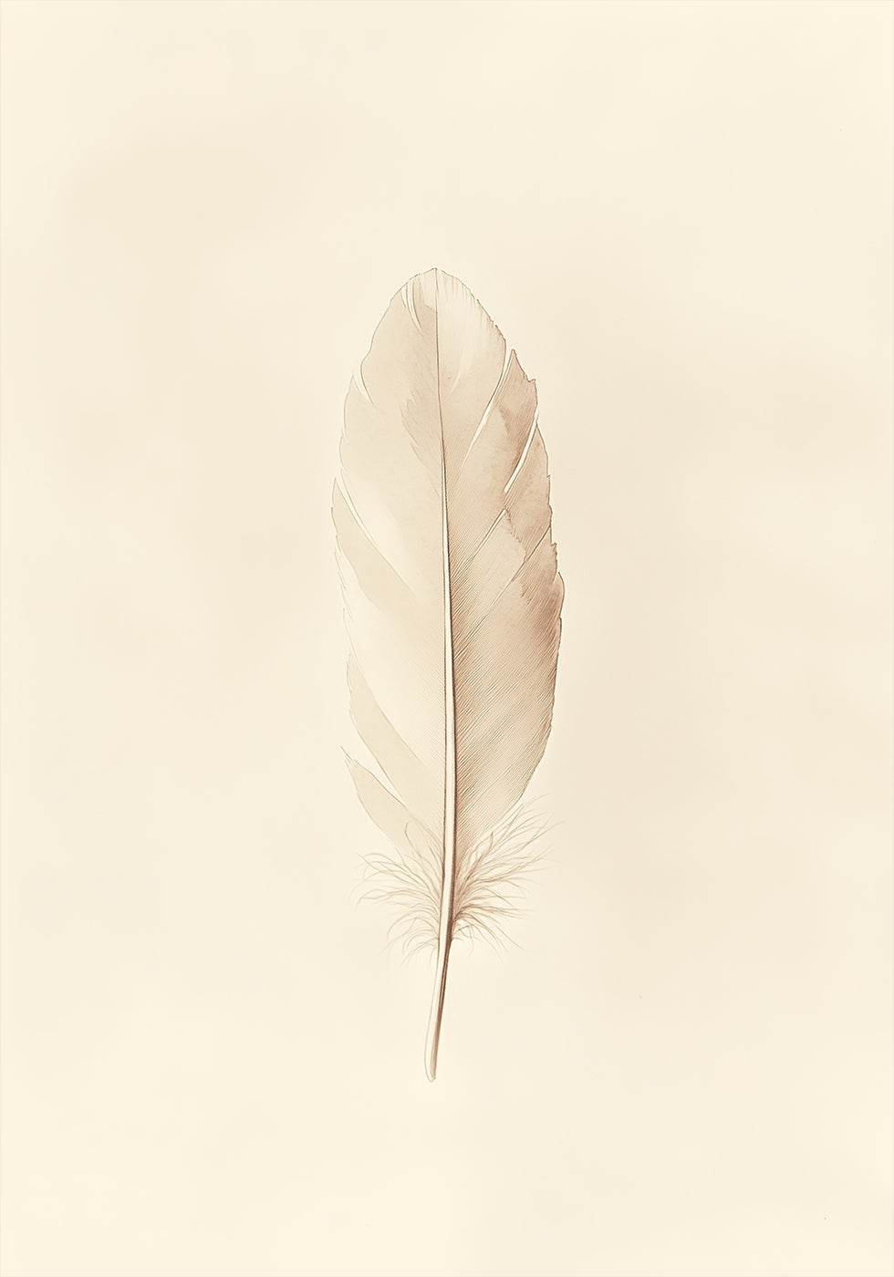 Feather Illustration Plakat - Posterbox.dk