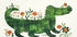 Floral crocodile Plakat - Posterbox.dk