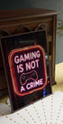 Gaming Is Not a Crime, Neon Gamer Quote Plakat - Posterbox.dk