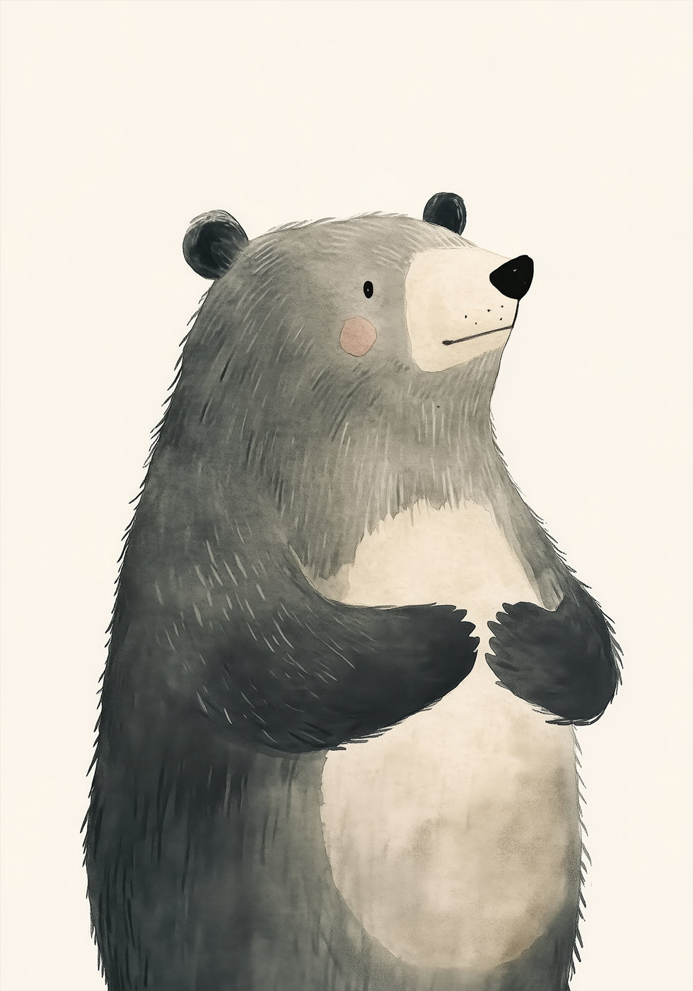 Gentle Standing Bear Plakat - Posterbox.dk