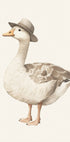 Gentleman Goose, Fedora Hat, Whimsical Bird Plakat - Posterbox.dk