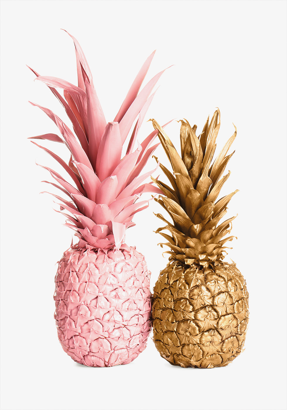 Gold and Pink Pineapple Duo Plakat - Posterbox.dk