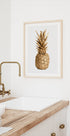 Gold Pineapple Plakat - Posterbox.dk